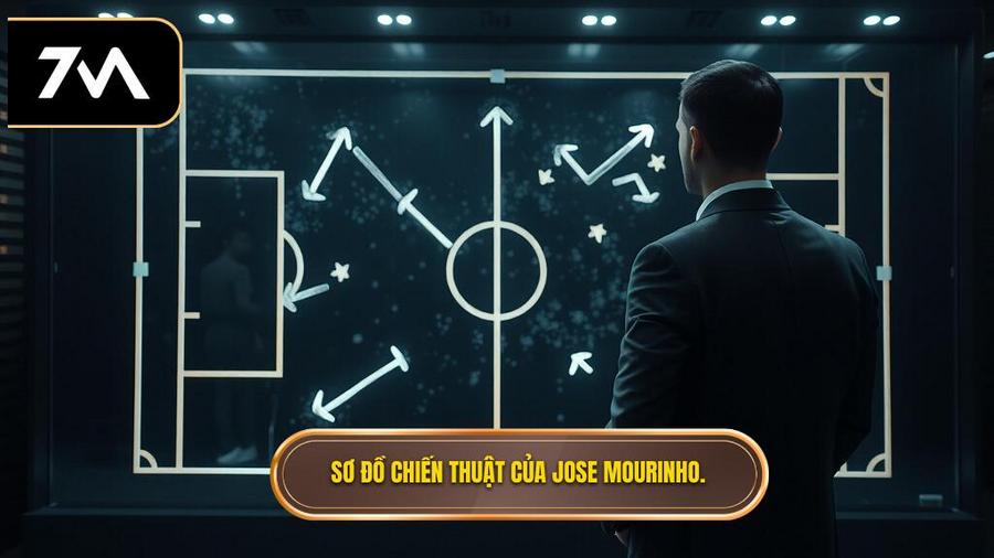 Sơ đồ chiến thuật của Jose Mourinho.